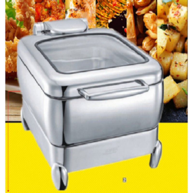 Nồi hâm buffet nhỏ nắp kiếng 5021 - 4L cao cấp inox 304 Yufeh