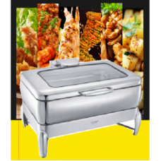 Nồi hâm buffet chữ nhật nắp kiếng 5011L inox 304 Yufeh